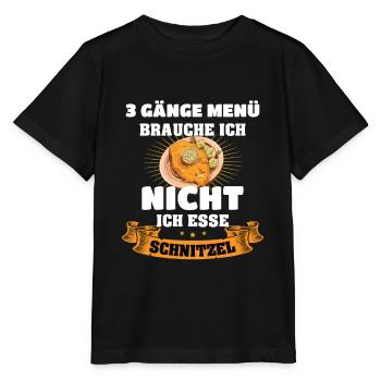 Schnitzel Brauche keine Menü - Stanley/Stella Kinder T-Shirt MINI CREATOR  - Schwarz - Vorne - Mikhail (115cm)