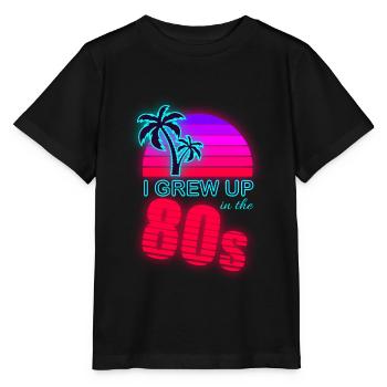 80s Retro 80s Outfir 80s Theme Party 80s - Stanley/Stella MINI CREATOR Kids’ T-Shirt - black - Front - Mikhail (115cm)