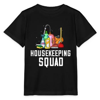 Femme de ménage Ménage ménage - T-shirt bio MINI CREATOR Stanley/Stella Enfant - noir - Devant - Mikhail (115cm)