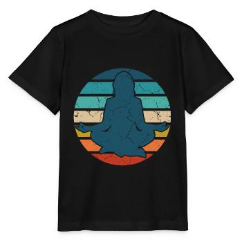 Yoga Yoga Yoga Rétro Yoga Fan Professeur de yoga - T-shirt bio MINI CREATOR Stanley/Stella Enfant - noir - Devant - Mikhail (115cm)