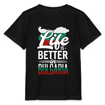 Bulgaria - Stanley/Stella MINI CREATOR Kids’ T-Shirt - black - Front - Mikhail (115cm)