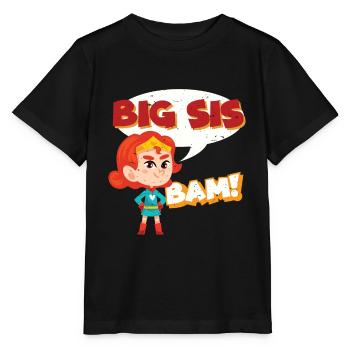 Big Sister Superhero - T-shirt bio MINI CREATOR Stanley/Stella Enfant - noir - Devant - Mikhail (115cm)