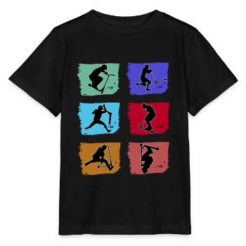 Stunt scooter skater stunt kick scooter stunt scooter - Stanley/Stella MINI CREATOR Kids’ T-Shirt - black - Front - Mikhail (115cm)