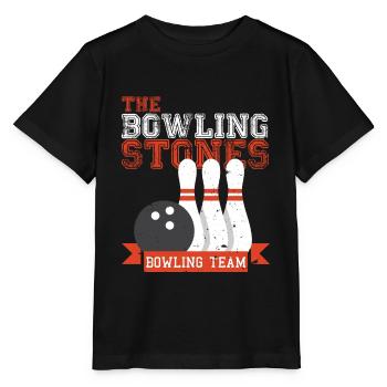 Bowling Stones Bowling Team - Stanley/Stella Kinder T-Shirt MINI CREATOR  - Schwarz - Vorne - Mikhail (115cm)