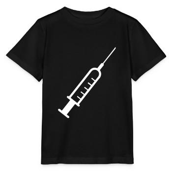Syringe Medicine Vaccination - Stanley/Stella MINI CREATOR Kids’ T-Shirt - black - Front - Mikhail (115cm)