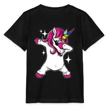 Dabbing Unicorn. Licorne. Les filles. Dab Dance - T-shirt bio MINI CREATOR Stanley/Stella Enfant - noir - Devant - Mikhail (115cm)