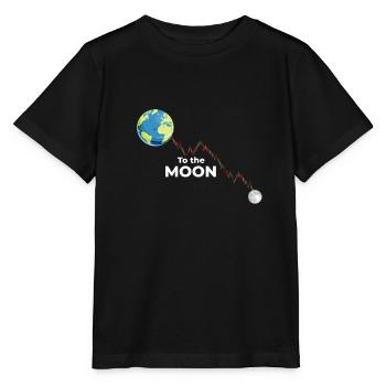 To the Moon - Börse Meme Stock Trading Aktien - Stanley/Stella Kinder T-Shirt MINI CREATOR  - Schwarz - Vorne - Mikhail (115cm)
