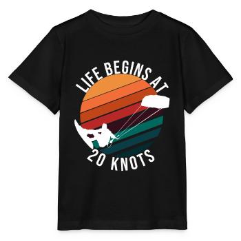 Kitesurfer Kiteboarding Kite Surfer Surfing - Stanley/Stella Kinder T-Shirt MINI CREATOR  - Schwarz - Vorne - Mikhail (115cm)