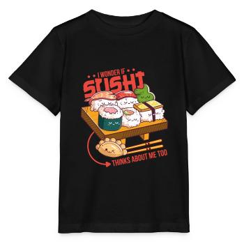Sushi Anime I Otaku I Japanese Food I Kawaii Sushi - Stanley/Stella MINI CREATOR Kids’ T-Shirt - black - Front - Mikhail (115cm)