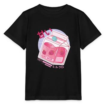 Kanji Otaku I Japanese Strawberry Milk I Kawaii - Stanley/Stella MINI CREATOR Kids’ T-Shirt - black - Front - Mikhail (115cm)