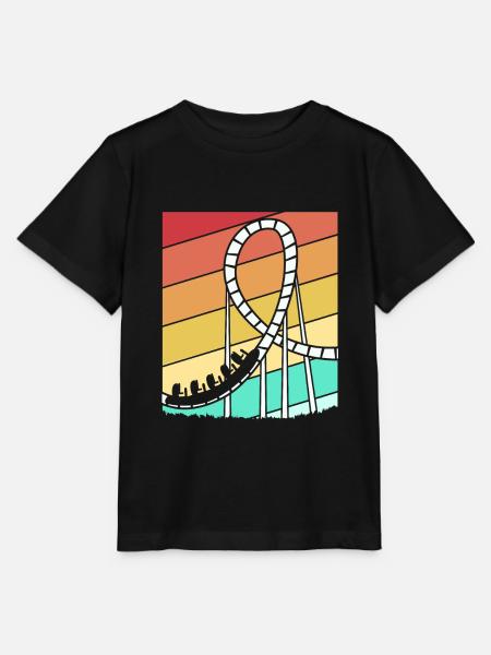 Achterbahn - Stanley/Stella Kinder T-Shirt MINI CREATOR  - Schwarz