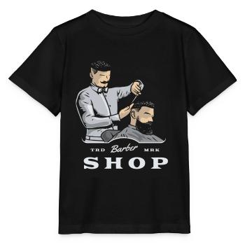 Barber Barbershop Rasieren Bart Barbier - Stanley/Stella Kinder T-Shirt MINI CREATOR  - Schwarz - Vorne - Mikhail (115cm)