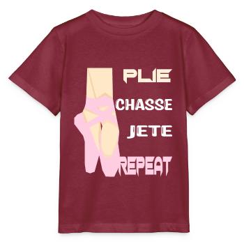 Ballet Ballerina Ballet Dancer gift - Stanley/Stella MINI CREATOR Kids’ T-Shirt - burgundy - Front - Kain (125cm)