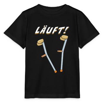KRÜCKEN LÄUFT - Stanley/Stella Kinder T-Shirt MINI CREATOR  - Schwarz - Vorne - Mikhail (115cm)