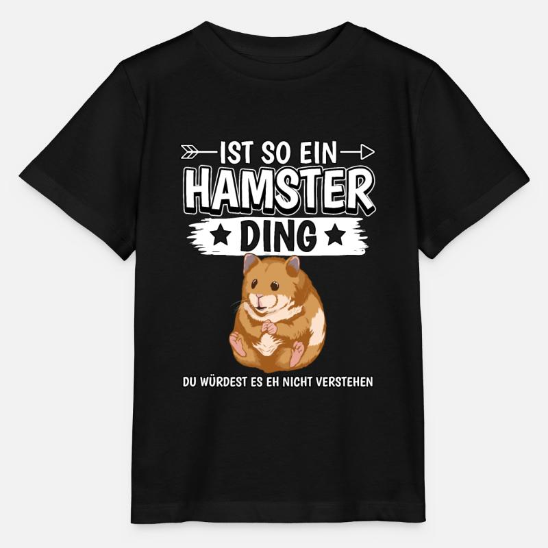 Ist so ein Hamster Ding - Stanley/Stella Kinder T-Shirt MINI CREATOR  - Schwarz