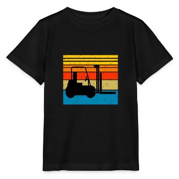 Conducteur de chariot élévateur chariot élévateur chariot élévateur - T-shirt bio MINI CREATOR Stanley/Stella Enfant - noir - Devant - Mikhail (115cm)