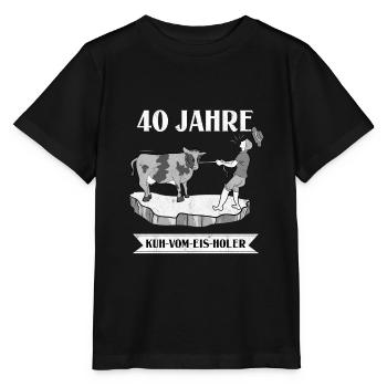 40 Years Of Cow From The Ice Holer Company Anniversary - Stanley/Stella MINI CREATOR Kids’ T-Shirt - black - Front - Mikhail (115cm)