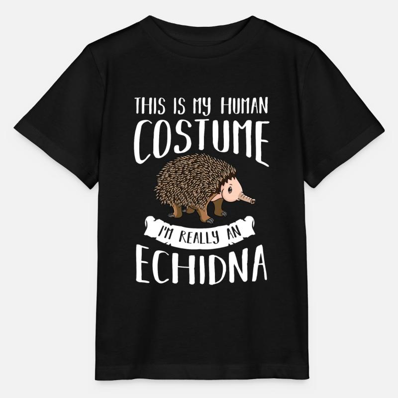 Echidna Ant Hedgehog Funny Hedgehog - Stanley/Stella MINI CREATOR Kids’ T-Shirt - black