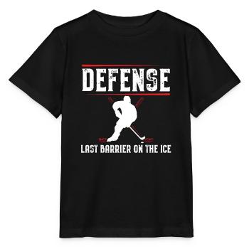 Defense Last Barrier On The Hockey - Stanley/Stella MINI CREATOR Kids’ T-Shirt - black - Front - Mikhail (115cm)