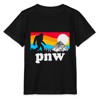 PNW Pacific Northwest Bigfoot - Stanley/Stella MINI CREATOR Kids’ T-Shirt - black - Front - Mikhail (115cm)