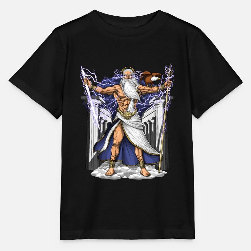 Dieu grec Zeus - T-shirt bio MINI CREATOR Stanley/Stella Enfant - noir