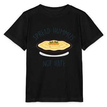 Spread Hummus Not Hate - Stanley/Stella Kinder T-Shirt MINI CREATOR  - Schwarz - Vorne - Mikhail (115cm)