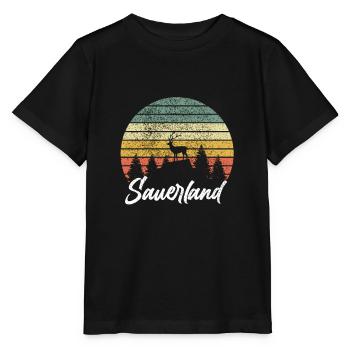 Sauerland Sauerländer Nordrhein-Westfalen Geschenk - Stanley/Stella Kinder T-Shirt MINI CREATOR  - Schwarz - Vorne - Mikhail (115cm)