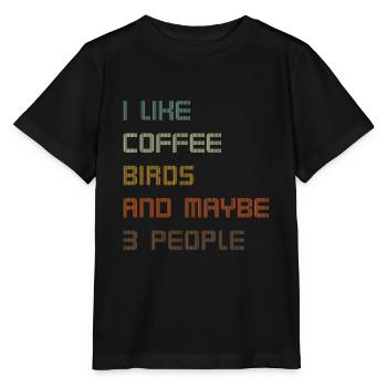 Oiseaux ornithologues - T-shirt bio MINI CREATOR Stanley/Stella Enfant - noir - Devant - Mikhail (115cm)