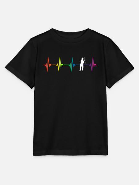 Yo-Yoing Rainbow Heartbeat - Stanley/Stella T-shirt MINI CREATOR til børn - sort