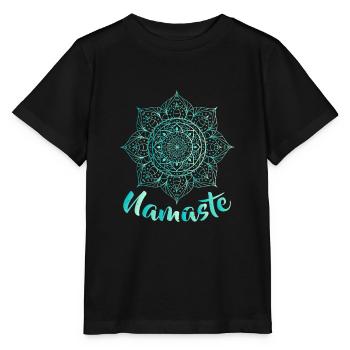 Namaste - Lotus Flower - Spiritual Yoga Om - T-shirt bio MINI CREATOR Stanley/Stella Enfant - noir - Devant - Mikhail (115cm)