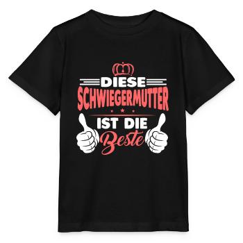 Beste Schwiegermutter Geschenk - Stanley/Stella Kinder T-Shirt MINI CREATOR  - Schwarz - Vorne - Mikhail (115cm)