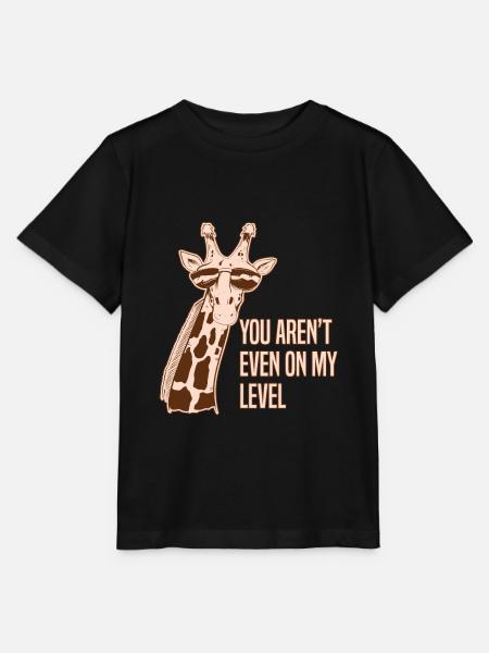 Lustige Giraffe Tiere Liebhaber Safari höher - Stanley/Stella Kinder T-Shirt MINI CREATOR - Schwarz
