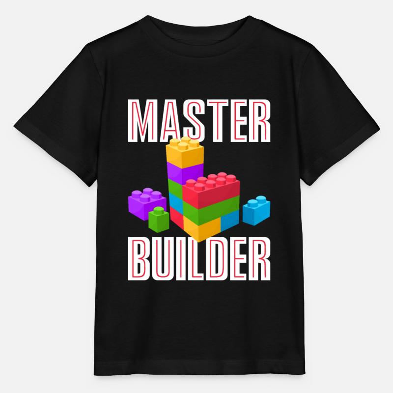 Master Builder Shirt süße Master Block Builder Papa - Stanley/Stella Kinder T-Shirt MINI CREATOR - Schwarz
