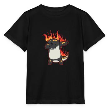Dabbing Salamandre Salamandre - T-shirt bio MINI CREATOR Stanley/Stella Enfant - noir - Devant - Mikhail (115cm)