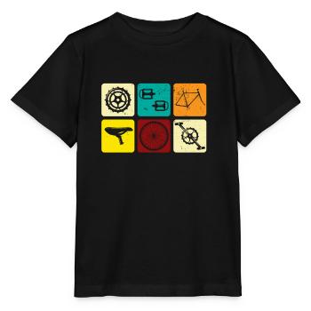 Cyclisme cycliste vintage vélo cadeau - T-shirt bio MINI CREATOR Stanley/Stella Enfant - noir - Devant - Mikhail (115cm)