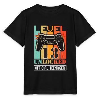 13ème anniversaire niveau joueur de jeu déverrouillé officia - T-shirt bio MINI CREATOR Stanley/Stella Enfant - noir - Devant - Mikhail (115cm)
