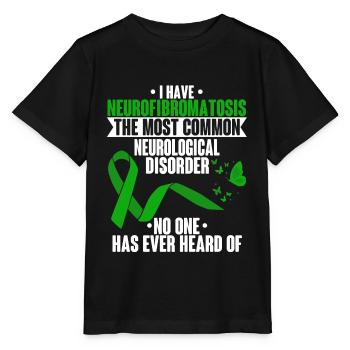 Neurofibromatosis Sensitization Green Chromosome - Stanley/Stella MINI CREATOR Kids’ T-Shirt - black - Front - Mikhail (115cm)