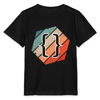 CSS Vintage Web Developer JavaScript et HTML 5 - T-shirt bio MINI CREATOR Stanley/Stella Enfant - noir - Devant - Mikhail (115cm)