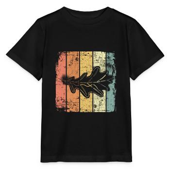 Feuille de chêne vintage - T-shirt bio MINI CREATOR Stanley/Stella Enfant - noir - Devant - Mikhail (115cm)