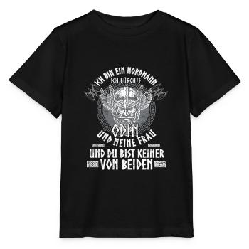 Wikinger Angst Vor Frau Und Odin Lustig Nordmann - Stanley/Stella Kinder T-Shirt MINI CREATOR  - Schwarz - Vorne - Mikhail (115cm)
