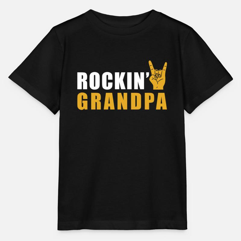 Rock grand-père Rock n roll - T-shirt bio MINI CREATOR Stanley/Stella Enfant - noir