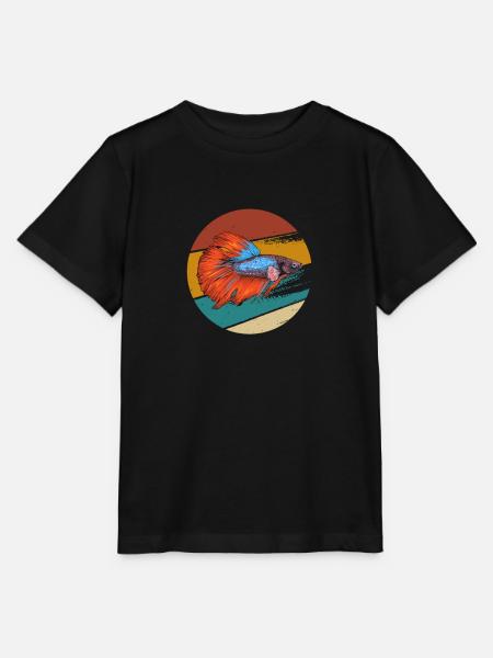 Siamesischer Kampffisch Zierfisch Fisch Geschenk - Stanley/Stella Kinder T-Shirt MINI CREATOR  - Schwarz