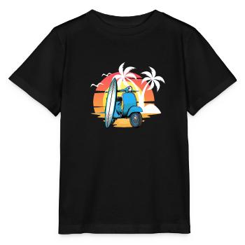 Scooter scooter mobylette scooter - T-shirt bio MINI CREATOR Stanley/Stella Enfant - noir - Devant - Mikhail (115cm)