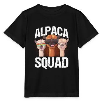 Alpaca Squad Alpaca Alpacas Gift - Stanley/Stella MINI CREATOR Kids’ T-Shirt - black - Front - Mikhail (115cm)