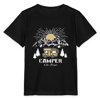 Camper On Tour Van Camper Camper Camper Motorhome Motorhome - Stanley/Stella MINI CREATOR Kids’ T-Shirt - black - Front - Mikhail (115cm)