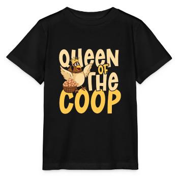 Queen of the coop - Stanley/Stella Kinder T-Shirt MINI CREATOR  - Schwarz - Vorne - Mikhail (115cm)