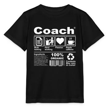 Coach - T-shirt bio MINI CREATOR Stanley/Stella Enfant - noir - Devant - Mikhail (115cm)