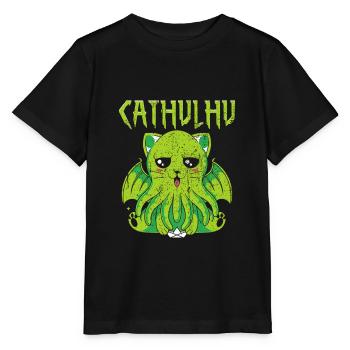 Cathulhu Spruch Design - Stanley/Stella Kinder T-Shirt MINI CREATOR  - Schwarz - Vorne - Mikhail (115cm)