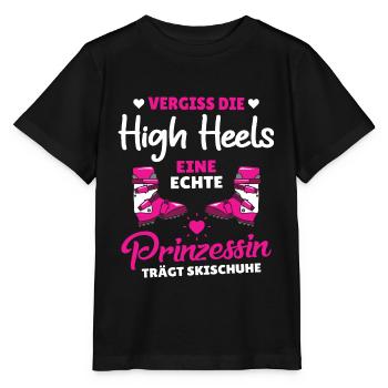 La princesse porte des chaussures de ski - T-shirt bio MINI CREATOR Stanley/Stella Enfant - noir - Devant - Mikhail (115cm)