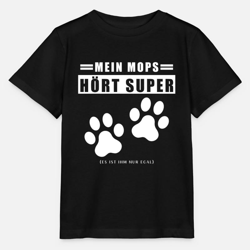 Mops Leben - Stanley/Stella Kinder T-Shirt MINI CREATOR  - Schwarz
